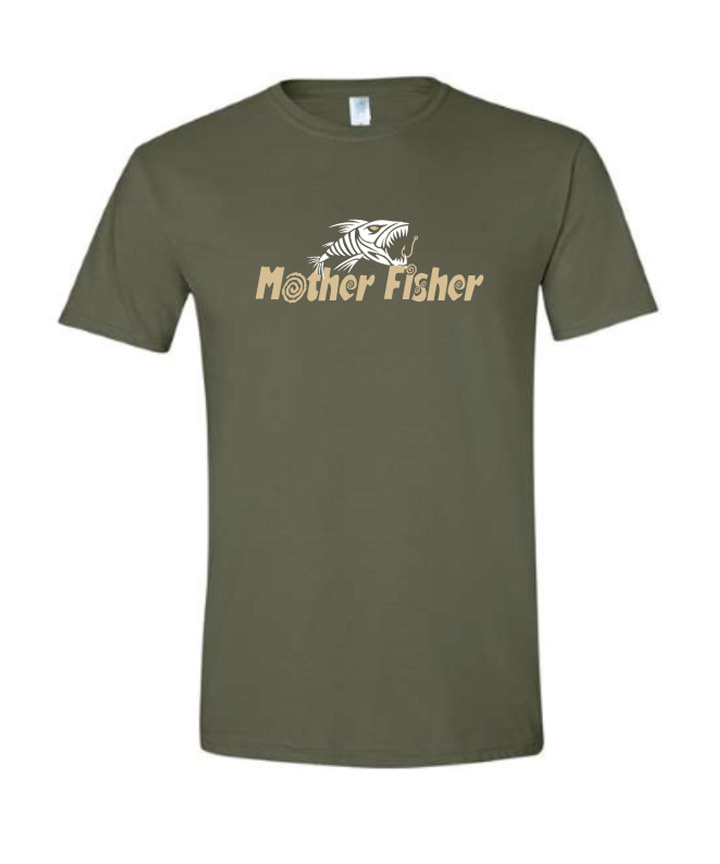 Go Fish Yourself! Camo Green Soft Style cotton T shirt 