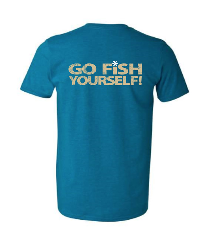 Go Fish Yourself! Antique Sapphire - Soft Style cotton T shirt 